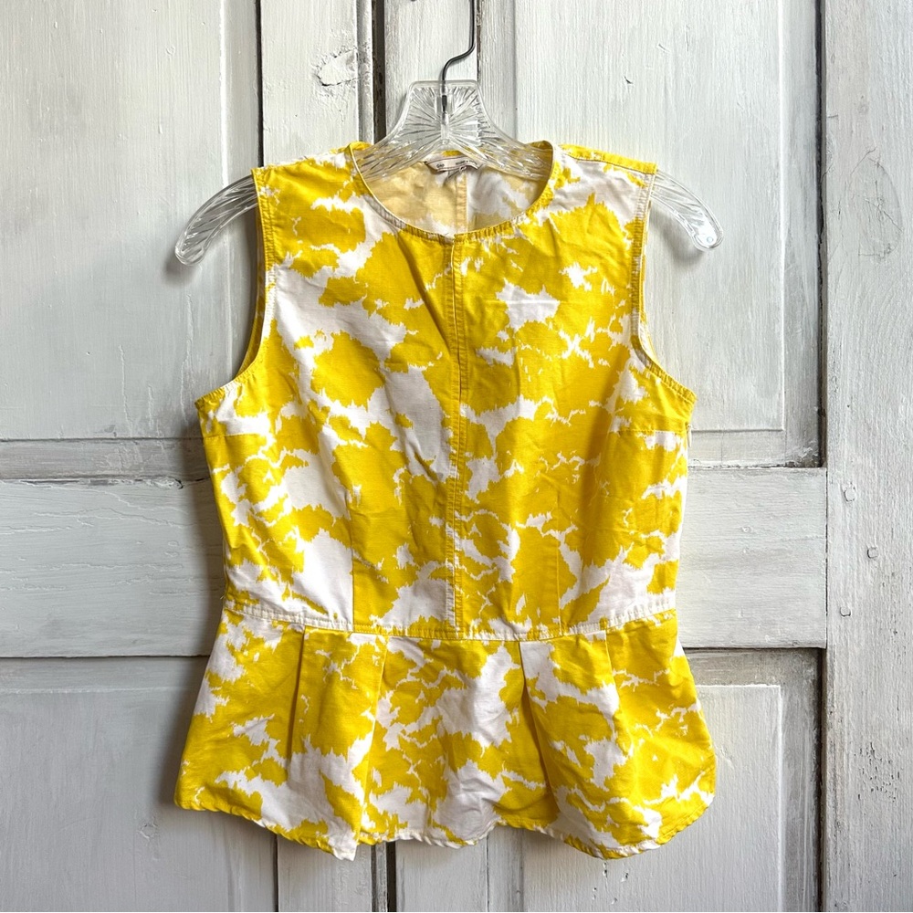 Gap peplum sleeveless linen blend top 2